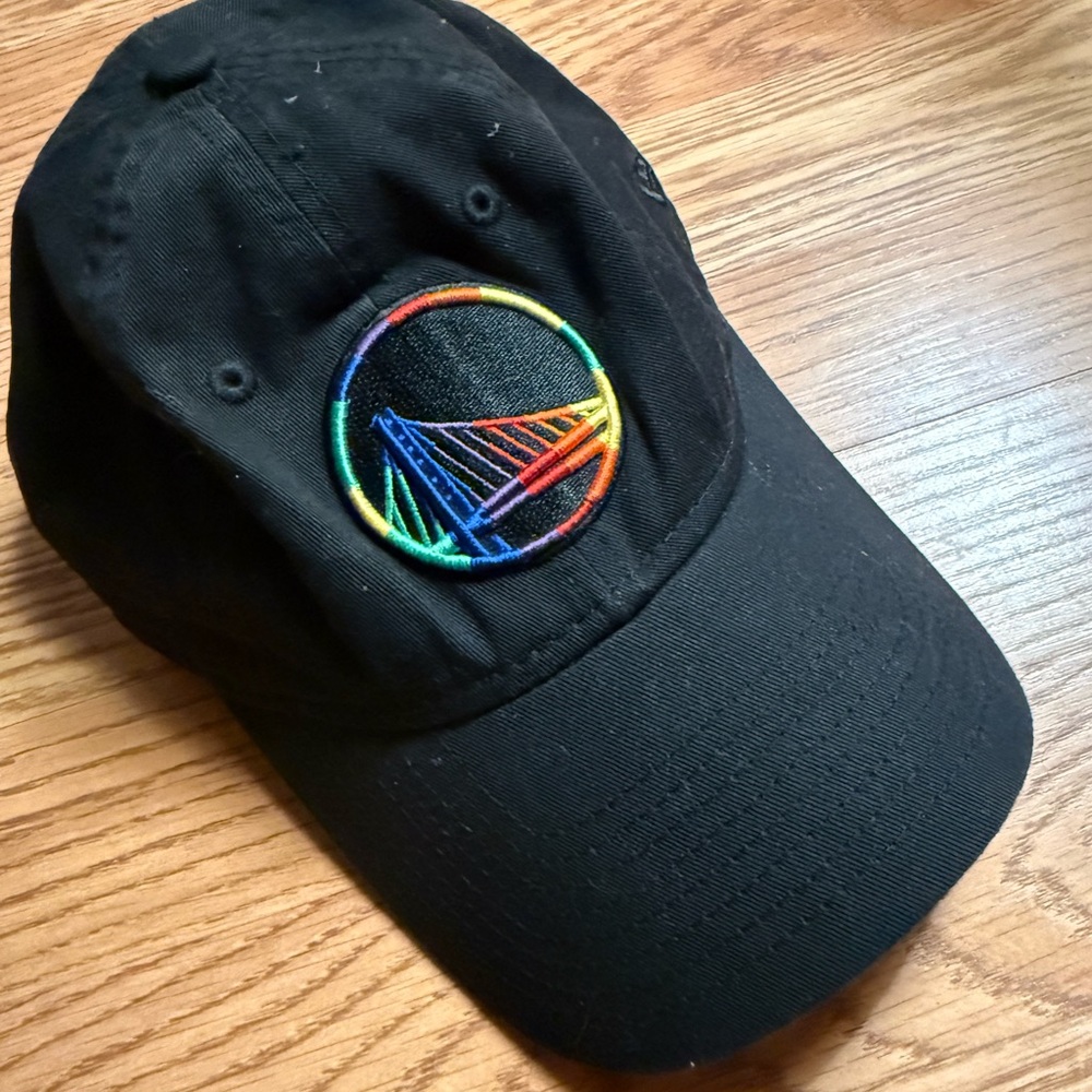 Golden State Warriors Black Rainbow Gay Pride Adjustable Strapback Hat Cap NBA